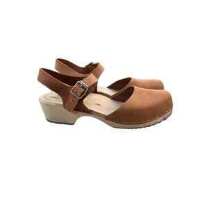Lotta From Stockholm Clogs Women‎ Brown Leather Wood Heel Size 41 EU/9.5US